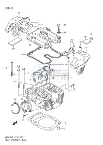 VLR1800 (E2) drawing REAR CYLINDER HEAD