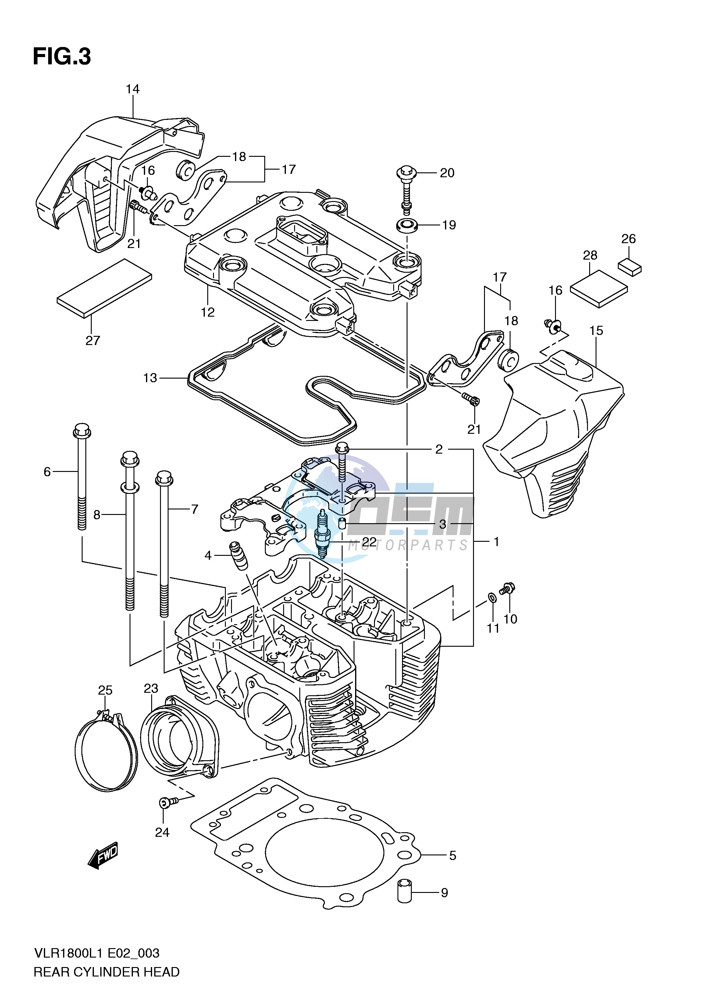 REAR CYLINDER HEAD