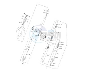 YP R X-MAX ABS 250 drawing FRONT FORK