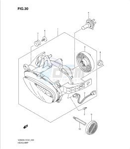 VZ800L0 drawing HEADLAMP ASSY