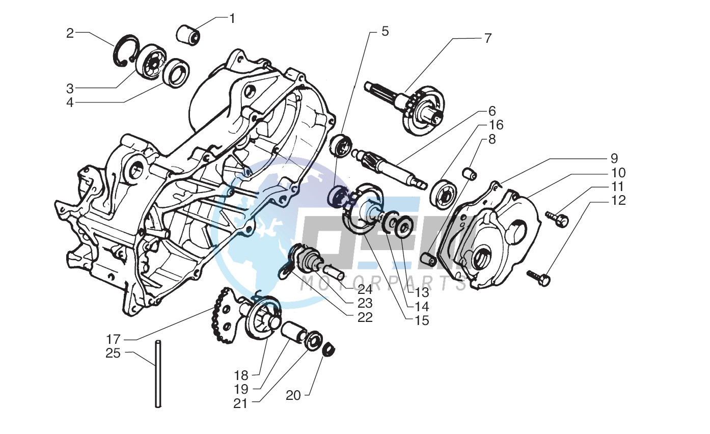 Rear wheel axle