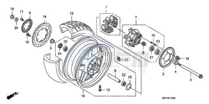 CB1300SA9 SI / ABS BCT MME TWO - (SI / ABS BCT MME TWO) drawing REAR WHEEL