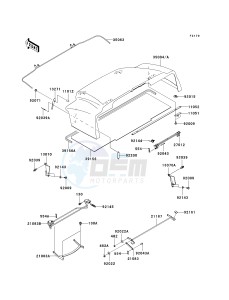 KAF 950 D [MULE 3010 DIESEL 4X4] (D8F) D8F drawing FENDERS