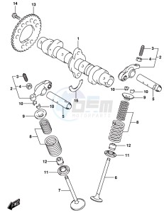 DL250 drawing CAMSHAFT/VALVE