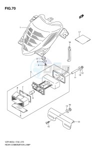 VZR1800 (E2) INTRUDER drawing REAR COMBINATION LAMP (VZR1800ZL1 E2)