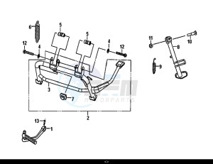 CROX 50 (45Km/h) (AE05WA-EU) (E4) (L8-M0) drawing MAIN STAND KICK STARTER ARM