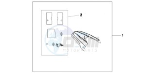 CB600FA9 Europe Direct - (ED / ABS) drawing REAR SEAT COWL QUASAR SILVER METALLIC