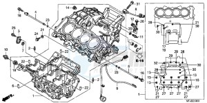 CBR600RRC drawing CRANKCASE