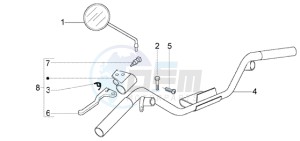 LX 50 2T drawing Handlebars component LH