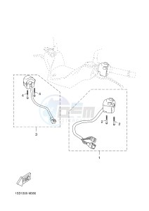 YP250R X-MAX 250 (2DL5 2DL5 2DL5 2DL5) drawing HANDLE SWITCH & LEVER