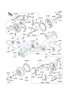 KAF 950 A [MULE 2510 DIESEL] (A1-A3) [MULE 2510 DIESEL] drawing REAR HUBS_BRAKES-- KAF950-A3- -