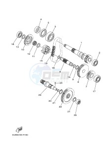 YFM350FWA GRIZZLY 350 4WD (1NSK) drawing TRANSMISSION