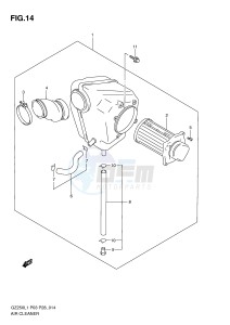 GZ250 (P3) drawing AIR CLEANER