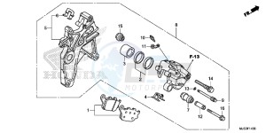 NC750JF Vultus - NC750J Europe Direct - (ED) drawing REAR BRAKE CALIPER