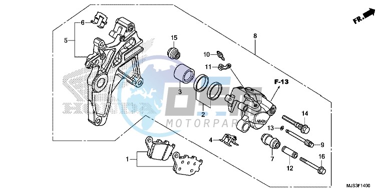 REAR BRAKE CALIPER