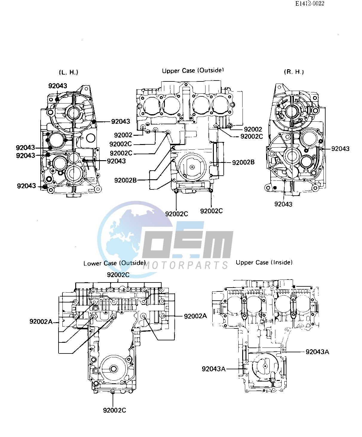 CRANKCASE BOLT & STUD PATTERN