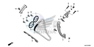 CB650FAJ CB650F 2ED drawing CAM CHAIN/TENSIONER