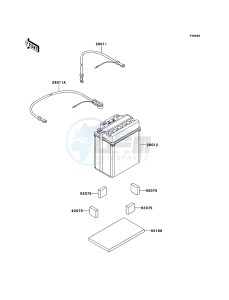 KVF360 4x4 KVF360A9F EU GB drawing Optional Parts(Battery)