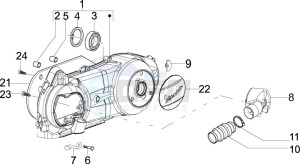 LX 125 4T ie E3 Touring drawing Crankcase cover and cooling