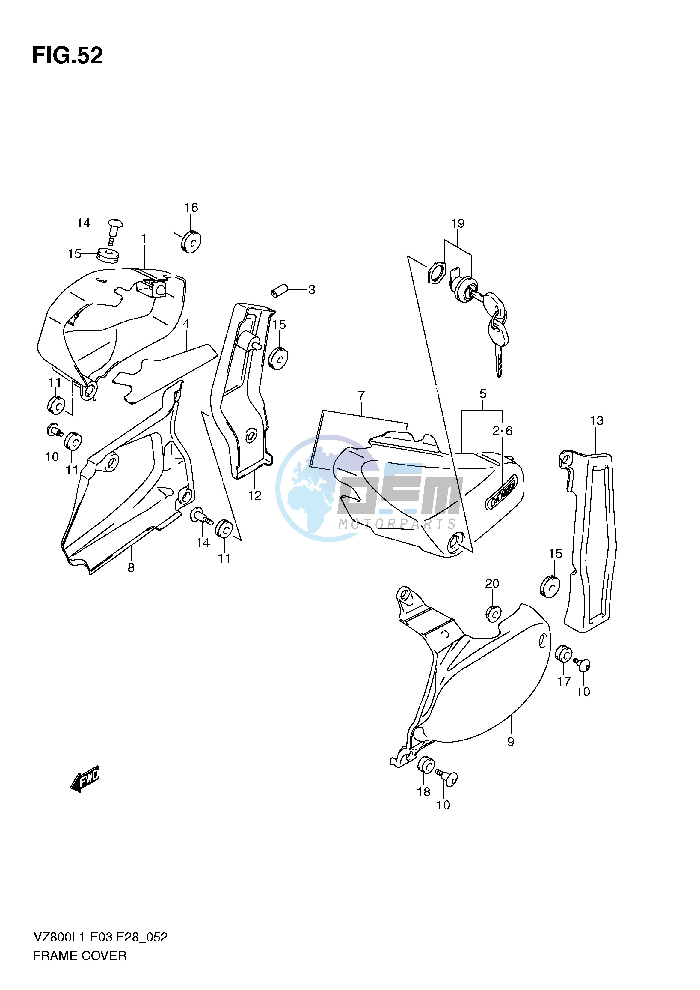 FRAME COVER (VZ800L1 E3)