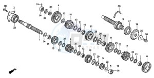 CBR900RR drawing TRANSMISSION