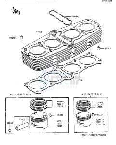 ZN 1100 B [LTD SHAFT] (B1-B2) [LTD SHAFT] drawing CYLINDER_PISTONS