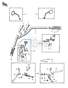 KZ 400 S [SPECIAL] (S) [SPECIAL] drawing HANDLEBAR -- 75 S- -