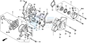 VFR800FI drawing L. COVER/WATER PUMP