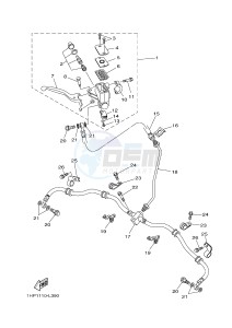 YFM700FWAD YFM7FGPB GRIZZLY 700 EPS (1HPD 1HPE) drawing FRONT MASTER CYLINDER