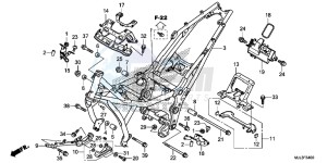 NC750XE NC750X Europe Direct - (ED) drawing FRAME BODY