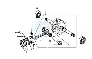 JET BASIX 50 drawing CRANKSHAFT / PISTON