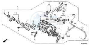 NT700VAB drawing THROTTLE BODY