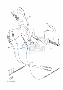 YBR125E YBR 125E (BN9M) drawing STEERING HANDLE & CABLE