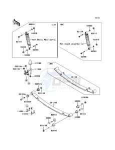 MULE 4010 TRANS 4x4 DIESEL KAF950GCF EU drawing Rear Suspension