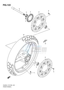 DL650 (E3) V-Strom drawing FRONT WHEEL (DL650AL1 E28)