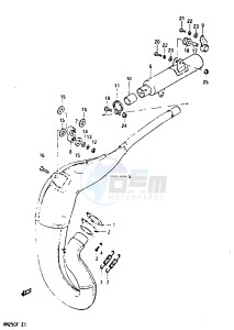 RM250 (E-F) drawing MUFFLER