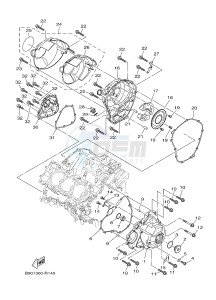 MTM850 MTM-850 XSR900 (B90A) drawing CRANKCASE COVER 1