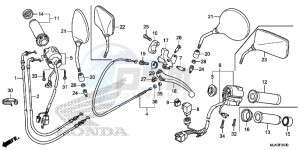 VT750CSD Shadow - VT750CS-D 2ED - (2ED) drawing HANDLE LEVER/SWITCH/CABLE