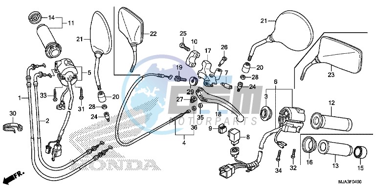 HANDLE LEVER/SWITCH/CABLE