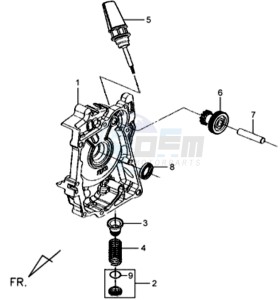 MIO 50 L5-L6 drawing CRANKCASE RIGHT / START MOTOR