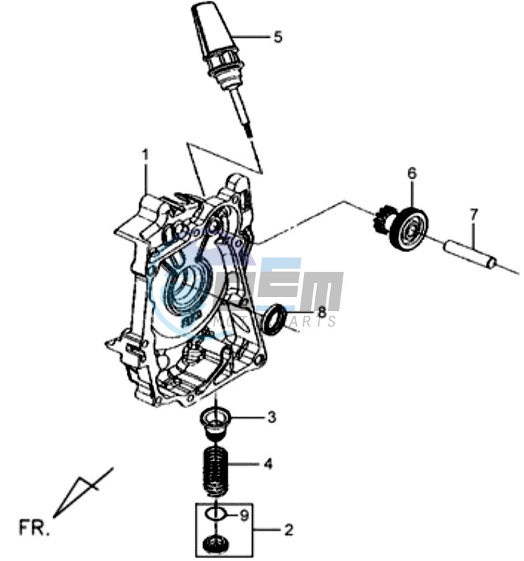 CRANKCASE RIGHT / START MOTOR