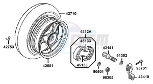 VITALITY 50 drawing Rear Wheel