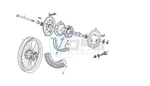 SENDA SM X-TREM - 50 CC EU2 drawing REAR WHEEL