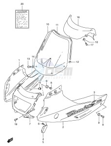 GSF1200 (E2) Bandit drawing COWLING BODY (GSF1200SX SAX)