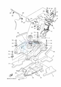 YFM450FWBD KODIAK 450 EPS (BEYA) drawing FUEL TANK