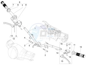 LT 125 4T 3V ie E3 (APAC) (In, Tw, TwI, Vt) drawing Handlebars - Master cil.