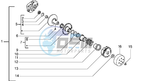 Driven pulley