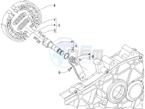 S 150 4T ie E3 Vietnam - Indonesia drawing Rear brake - Brake jaw