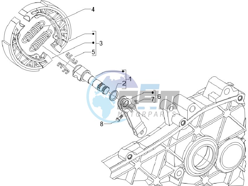 Rear brake - Brake jaw