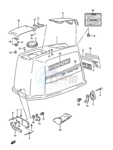 DT 75 drawing Engine Cover (1995 to 1997)